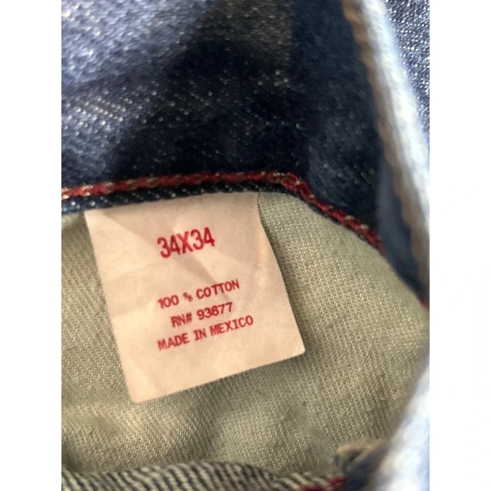 Arizona Jean Co. Mens 100% Cotton Denim Jeans 34x34 Straight Leg‎ Classic Fit